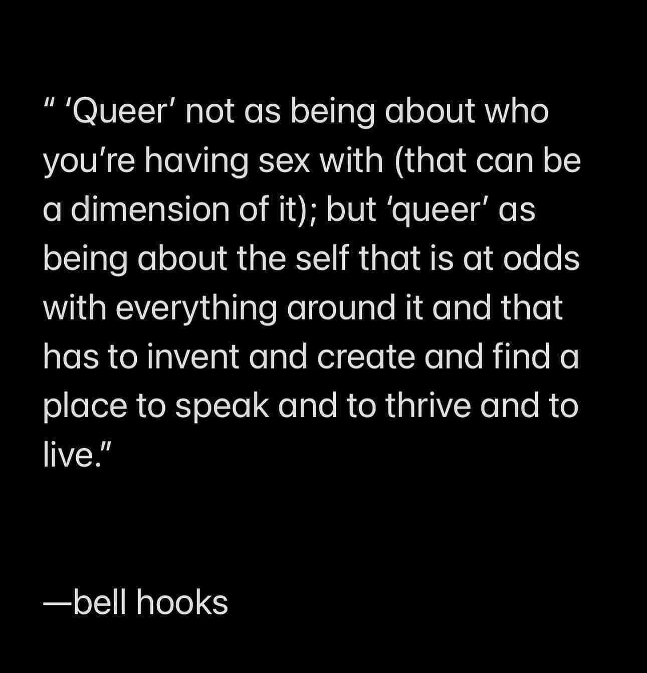 The meme is a screenshot of a tweet from author and activist Bell Hooks, where she responds to a question about her identity as a lesbian. The text reads: "I identify as lesbian. I am a lesbian. I am not a lesbian. I am a black lesbian. I am a black lesbian writer. I am a black lesbian writer. I am a lesbian. I am a lesbian." The meme is likely being used to poke fun at the complexity of identity labels and the challenges of self-identification.